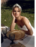 Strapless Beaded Ivory Satin Lace Slit Minimalist Wedding Dress